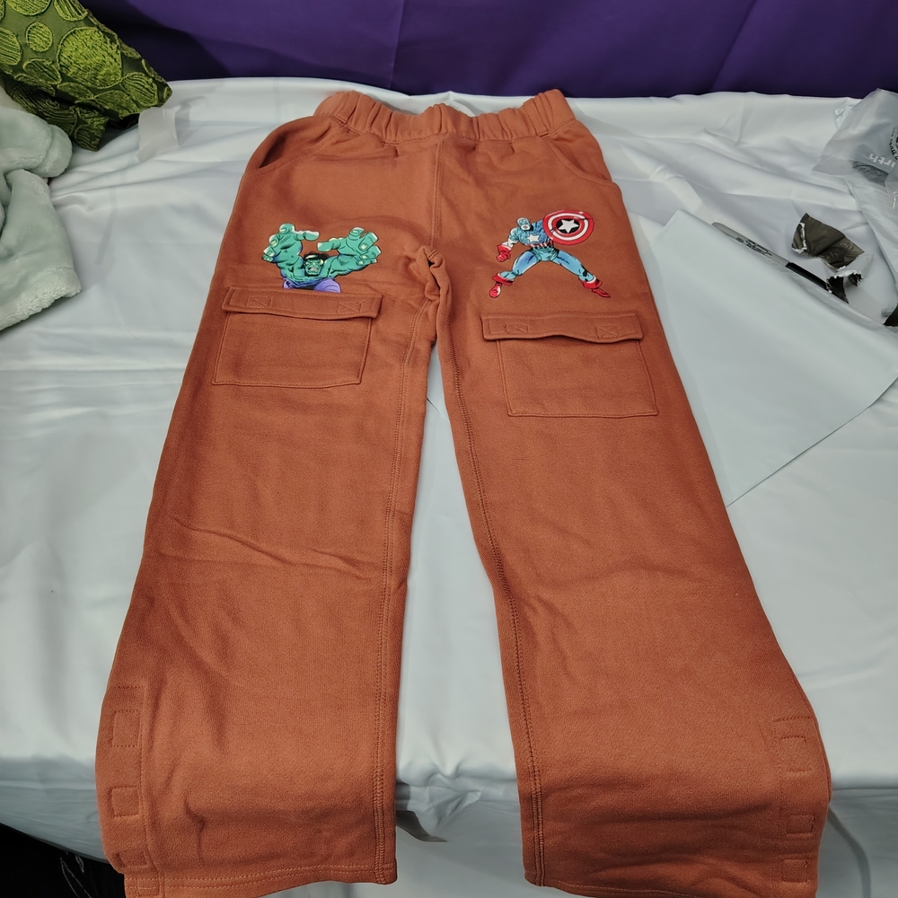 Kids Superhero Themed Brown Pants